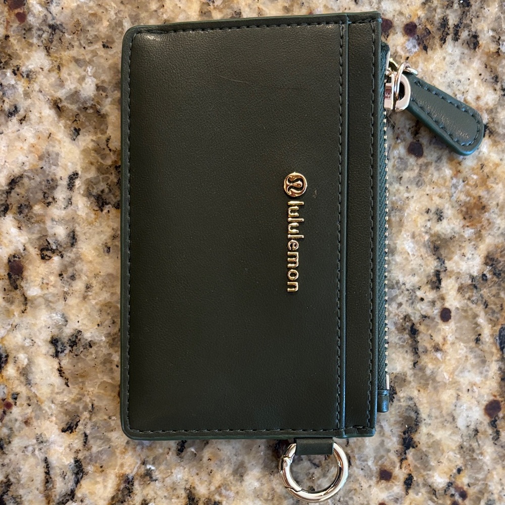 lululemon athletica Forest Green Zip Card & Phone Pouch